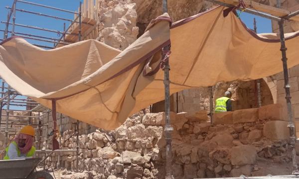 Successful completion of the first  week of excavation for the construction of the access staircase to the museum